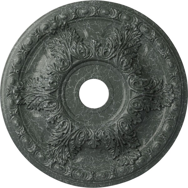 Ekena Millwork Granada Medallion (Canopies up to 7 1/8"), 23 3/8"OD x 3 5/8"ID x 2 1/2"P, Athenian Green Crackle CM23GAAGC - main